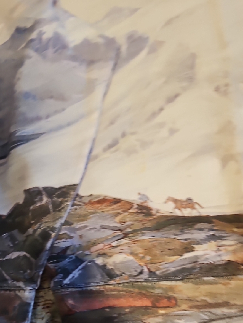 Kith Limited Pastel Mountain Landscape Crewneck Sweater S. M Oversized Fit - Picture 3 of 15